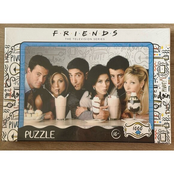 NEW Friends TV Show 1000 Puzzle Chandler Phoebe Ross Monica Joey Rachel Milkshak - Picture 1 of 2